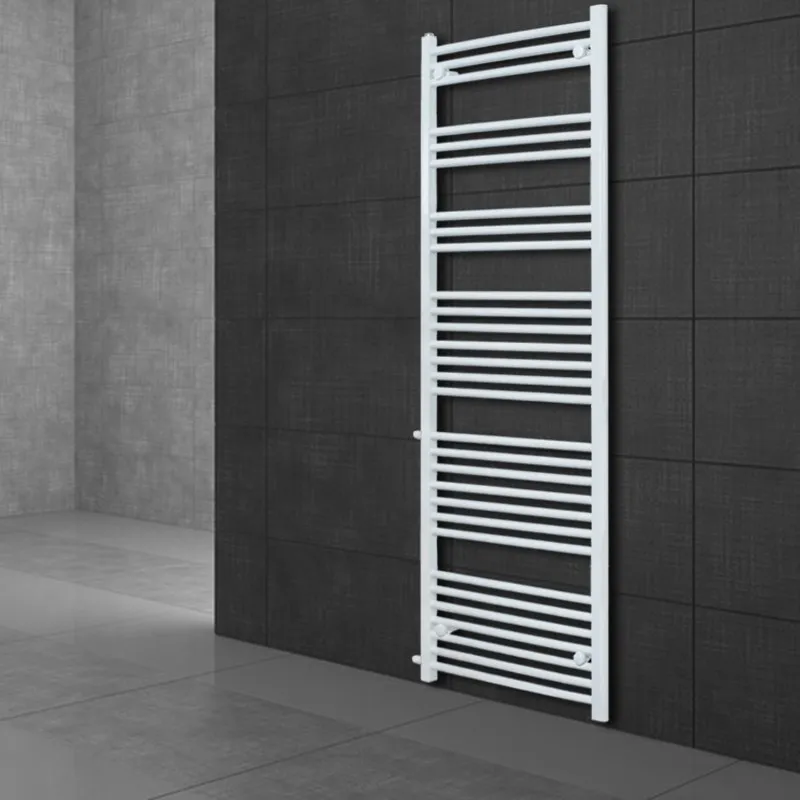 Badkamer radiator 500x1800 mm wit recht met zijaansluiting LuxeBath