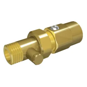 Broen Ballofix radiatorvoetventiel met aftap 1/2" recht