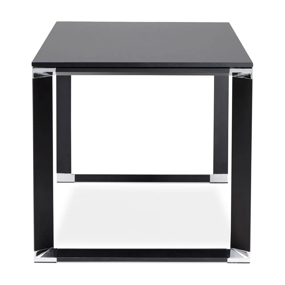 Design recht directiebureau 'XLINE' van zwart hout - 160x80 cm