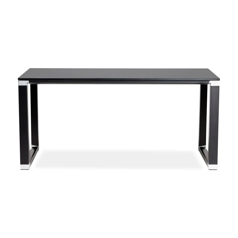 Design recht directiebureau 'XLINE' van zwart hout - 160x80 cm