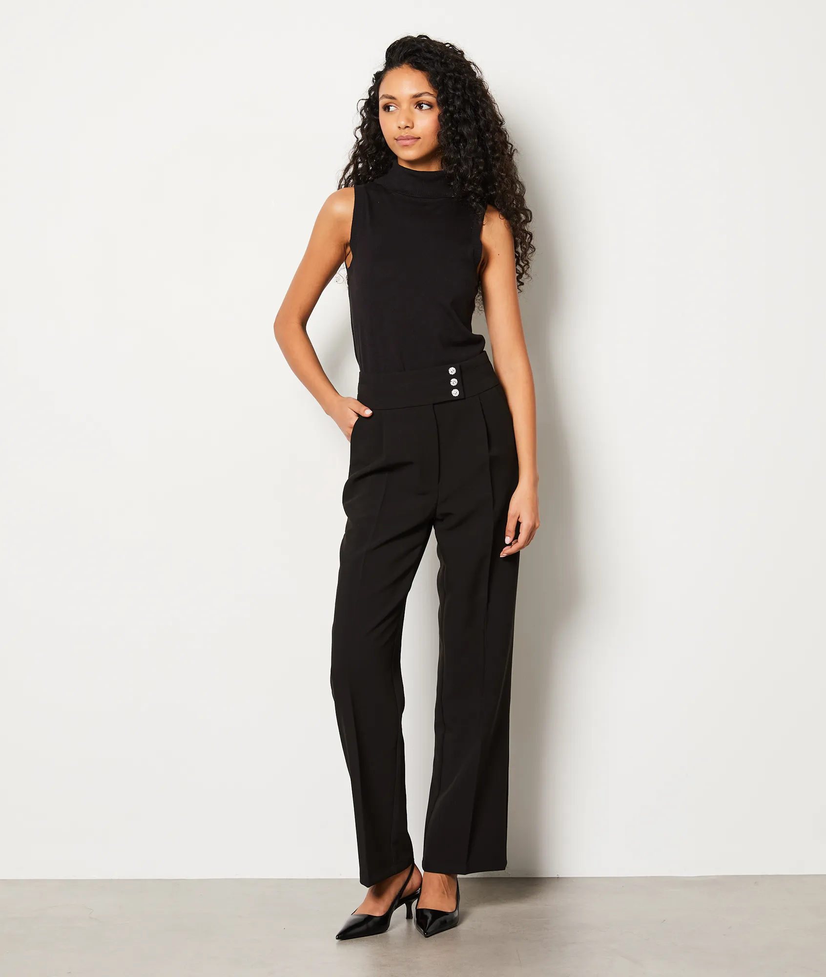 Recht gesneden broek MERLIN NOIR 
