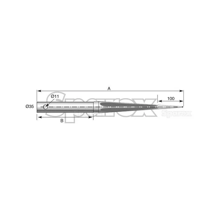Tand - Recht 760mm, (Ster)